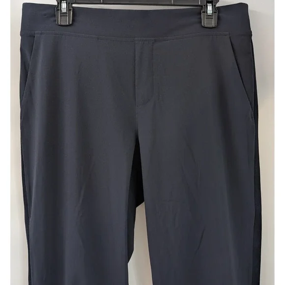 Athleta Brooklyn Jogger size 10 Womens Pants 198671 Pull On Blue Active Ribbed - Picture 3 of 10